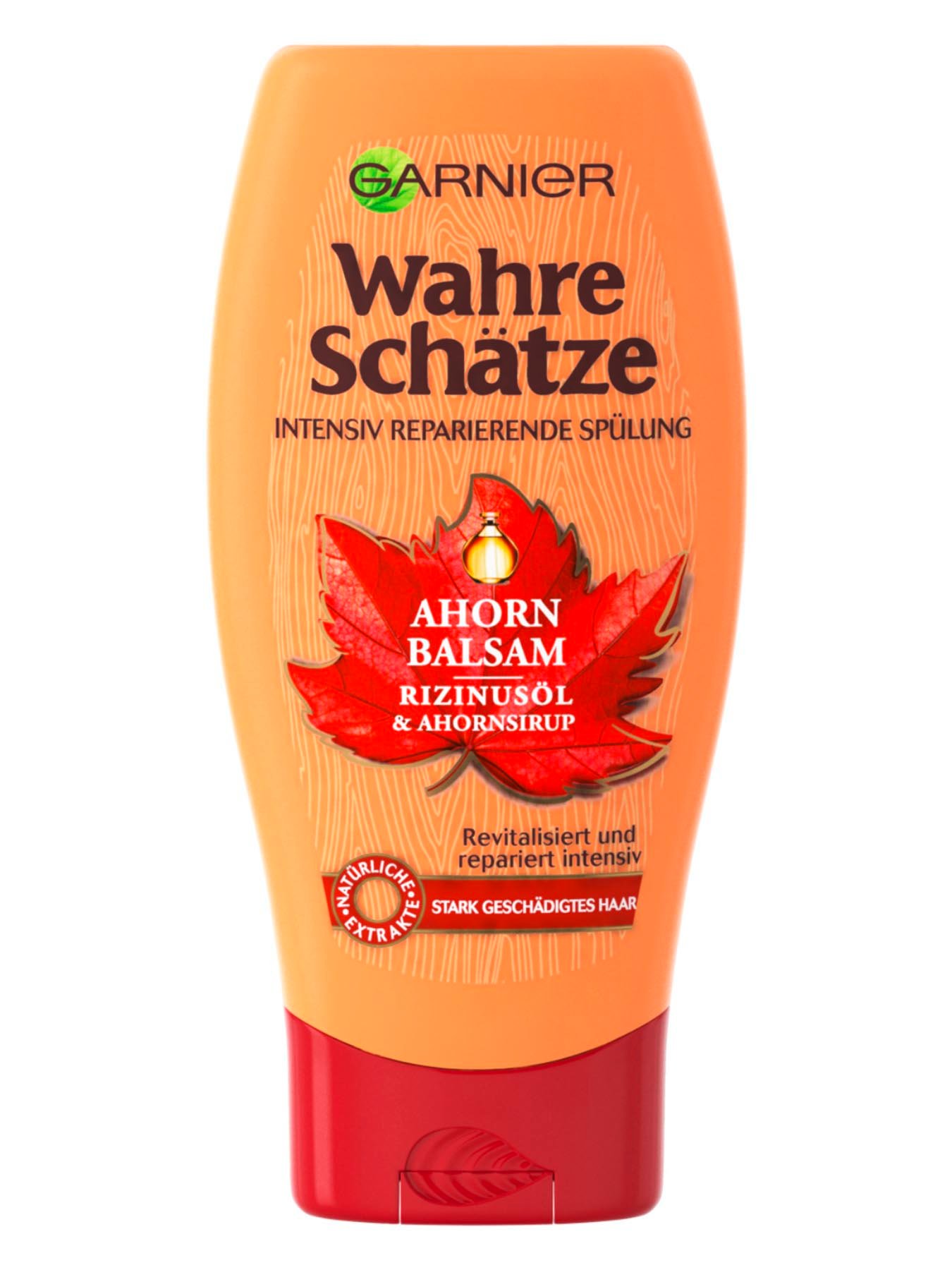 IntensivReparierendeSpuelungWahreSchaetzeAhornBalsamRizinusoel250mlVorderseiteGarnierDe-gross